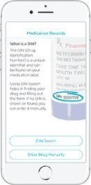 Store medical records screen