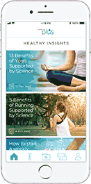 Read content for healthy living screen