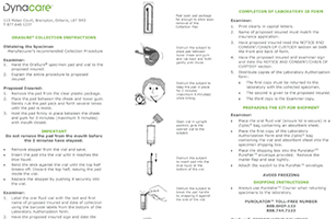 Oral FLUID Collection Instructions