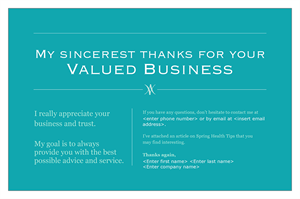 Blue graphic announcement with white text