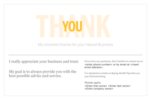 Graphic thank you card with flowers