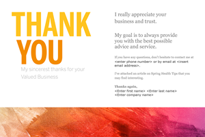 Graphic thank you card